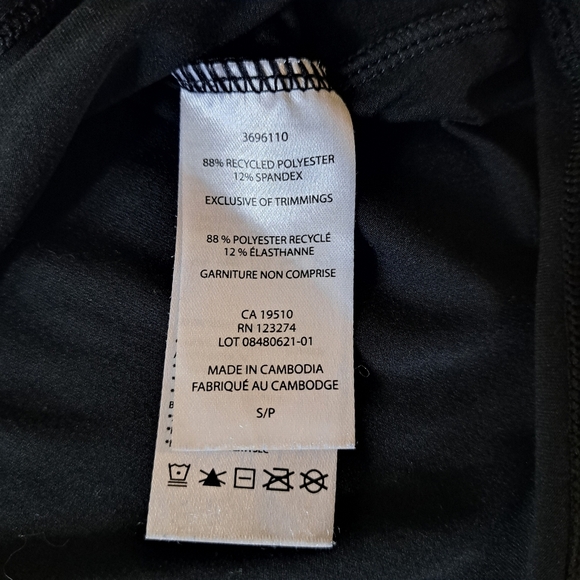 Lole Black V-neck Performance Tee Small Women's Short Sleeved Active T-shirt - Picture 9 of 10